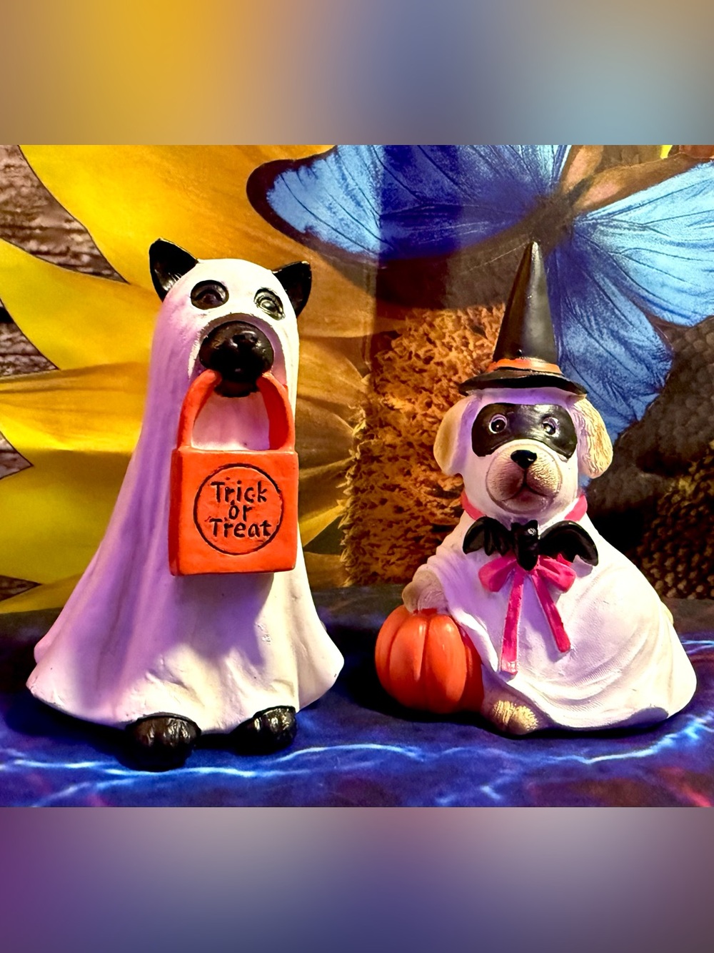 Ashland Halloween Ghost Dog + Ghost Cat Halloween Seasonal Spooky Decor🎃👻🐈‍⬛🐶